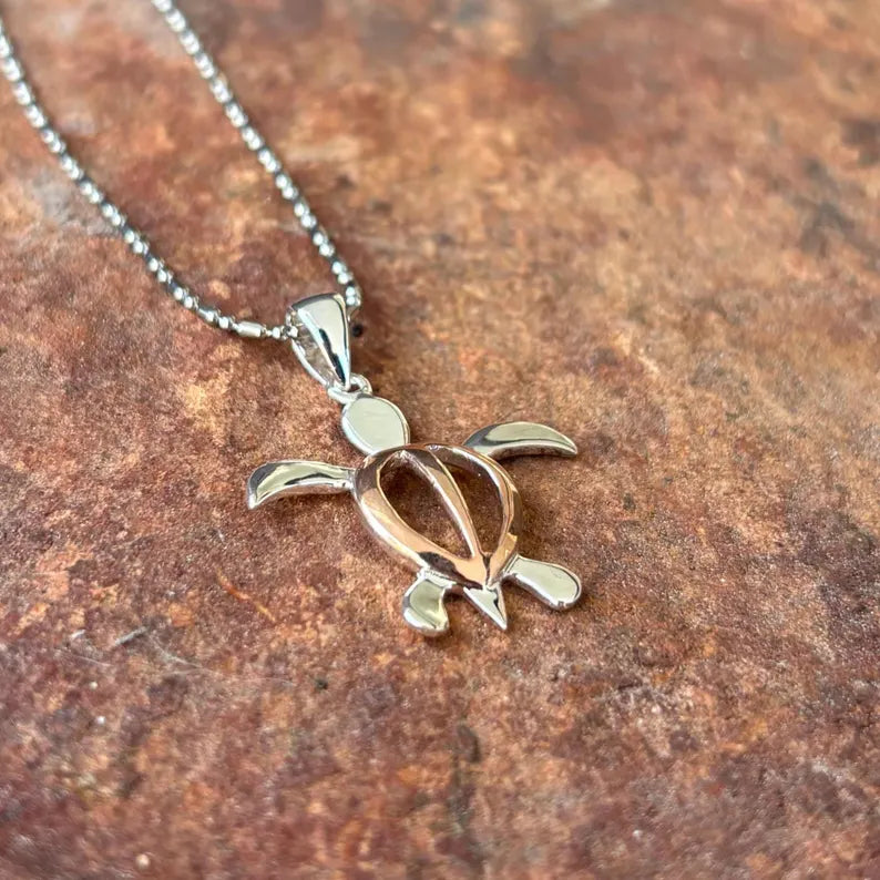 Honu Pendant - Silver