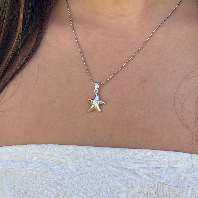 Star Fish Pendant - Silver