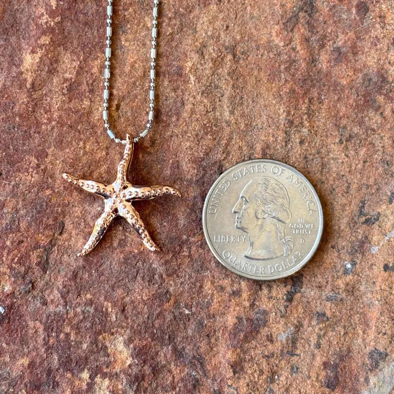 Star Fish Pendant - Rose Gold