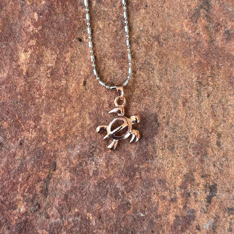 Honu Pendant - Rose Gold