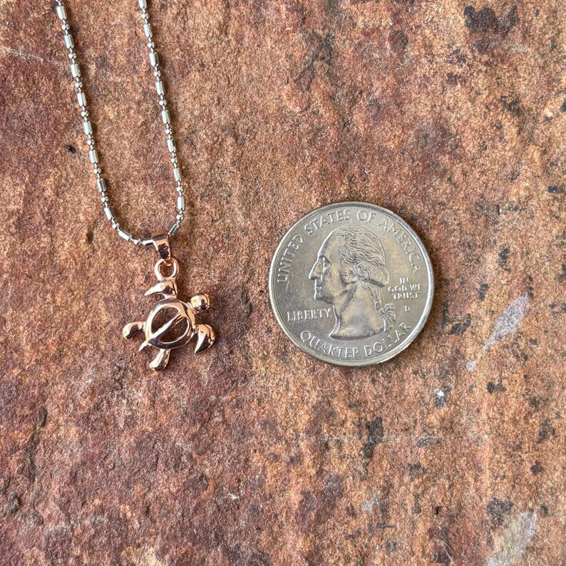 Honu Pendant - Rose Gold