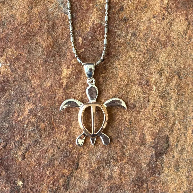 Honu Pendant - Silver