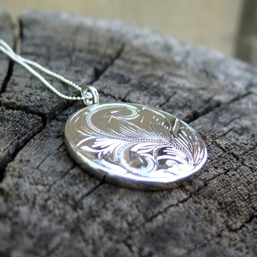 Dolphin Hoop Koa Wood Pendant