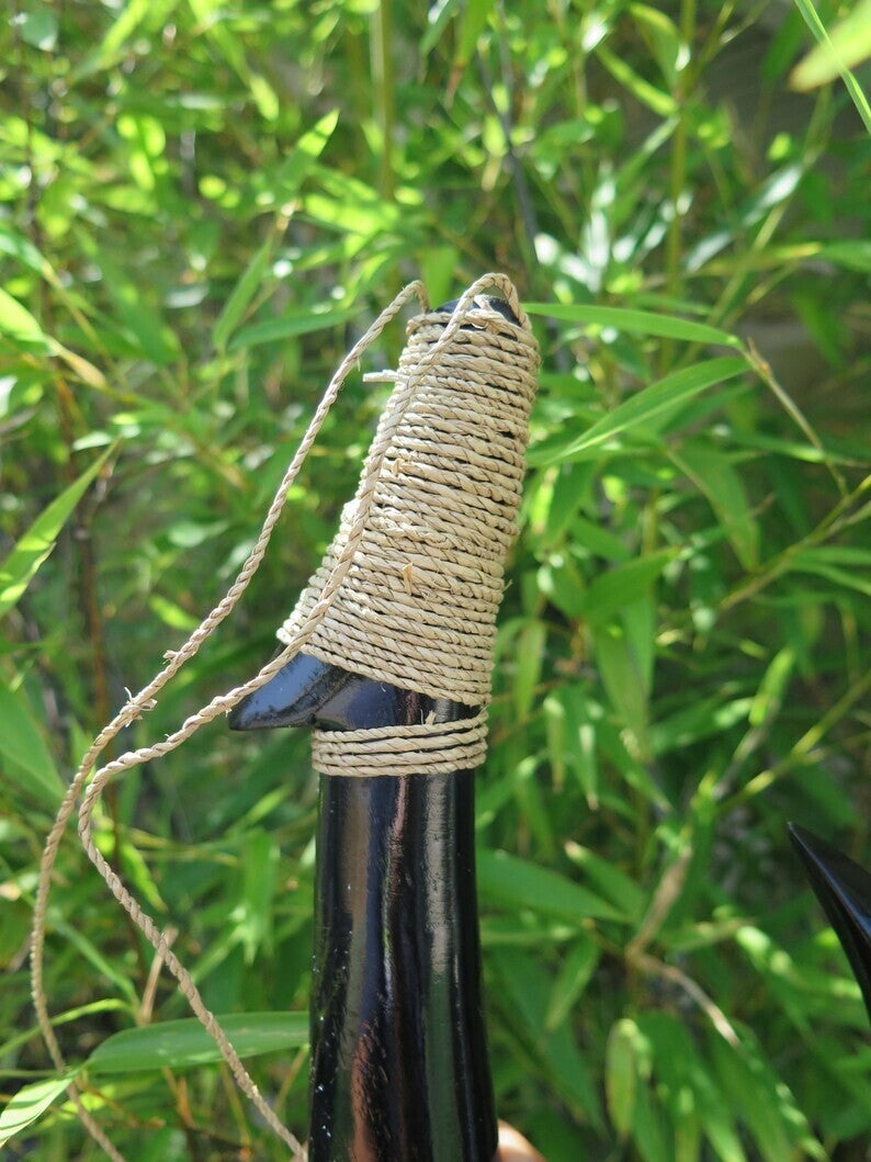 HAWAII Engraved Wooden Fish Hook - Black