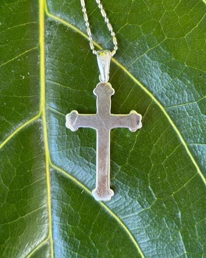 Plated Cross Pendant - Silver