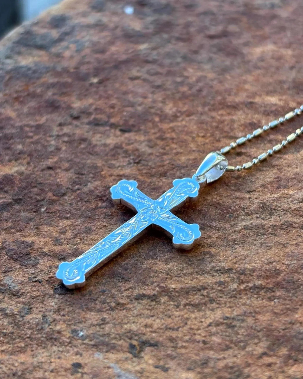 Plated Cross Pendant - Silver