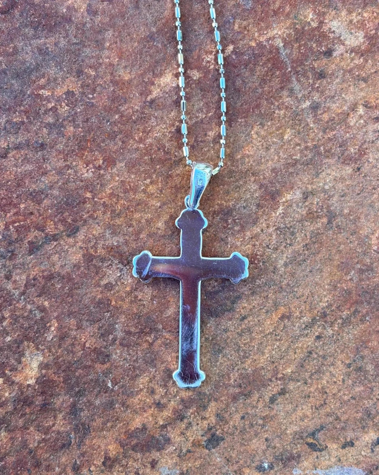 Plated Cross Pendant - Silver