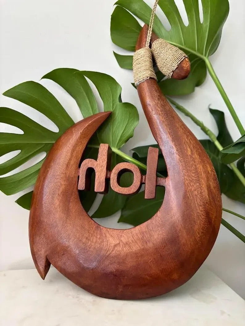 ALOHA Wood Premium Fish Hook - Brown