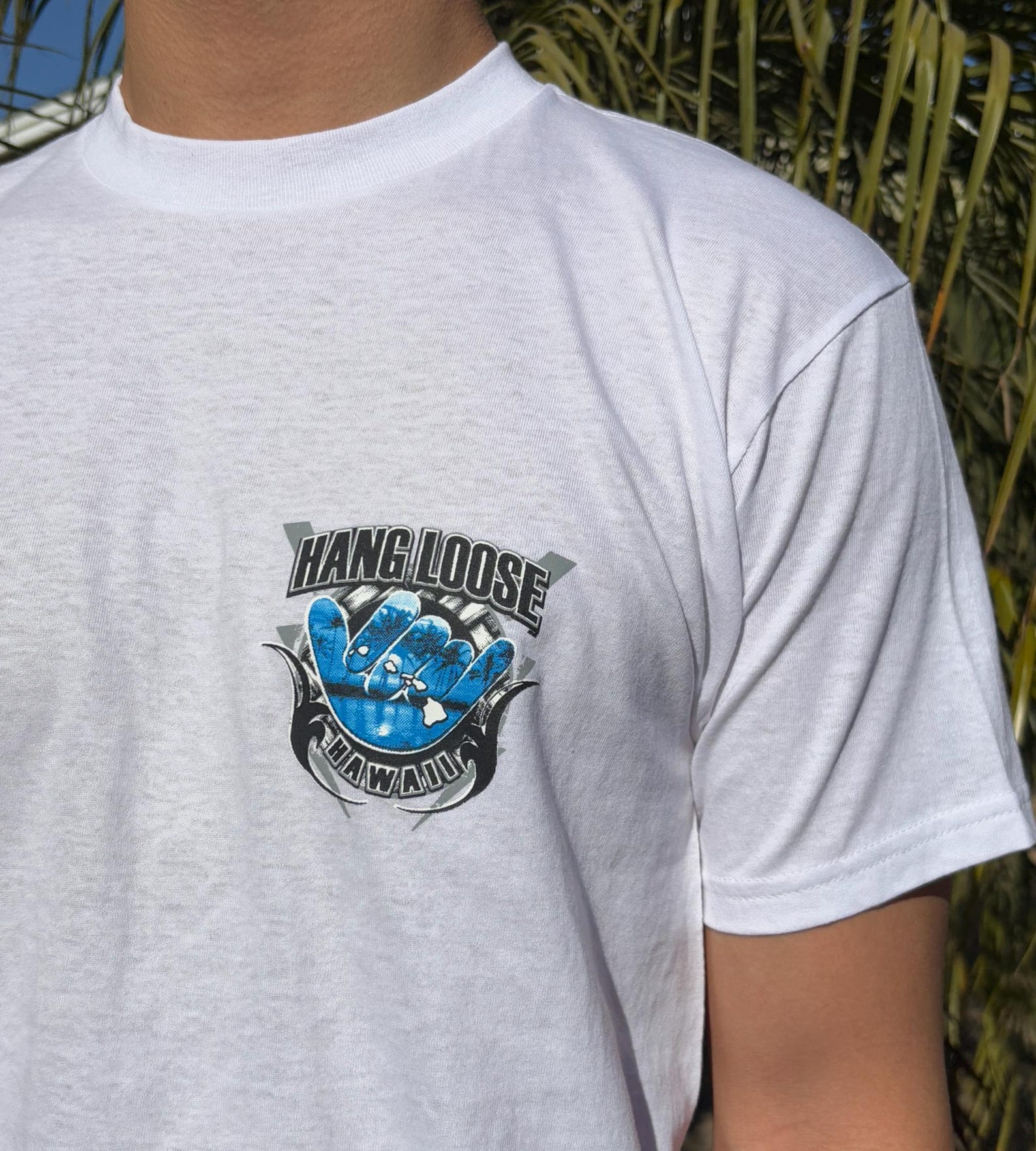 Hang Loose Island Graphic Tee - White