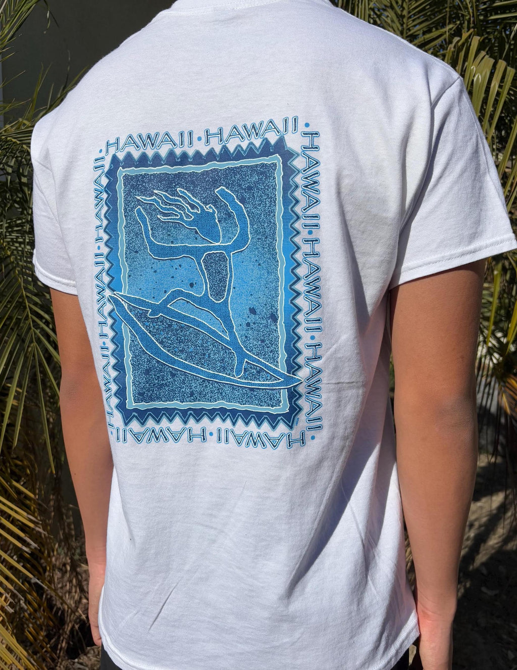 Petroglyph Surfer Graphic Tee - White