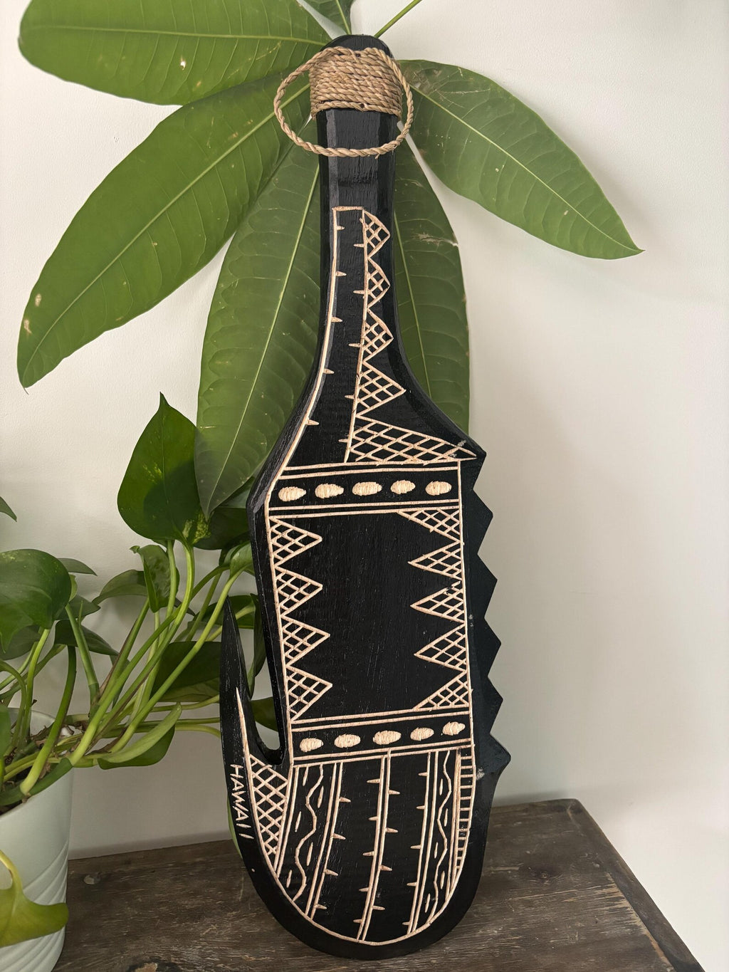 Polynesian Engraved Paddle