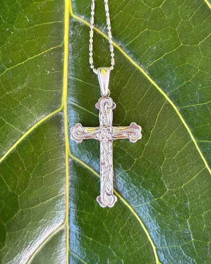 Plated Cross Pendant - Silver