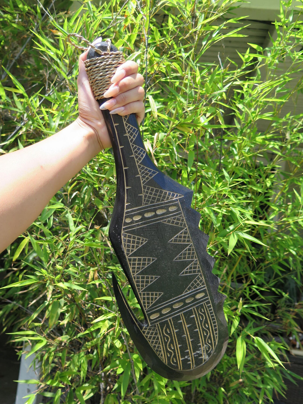 Polynesian Engraved Paddle