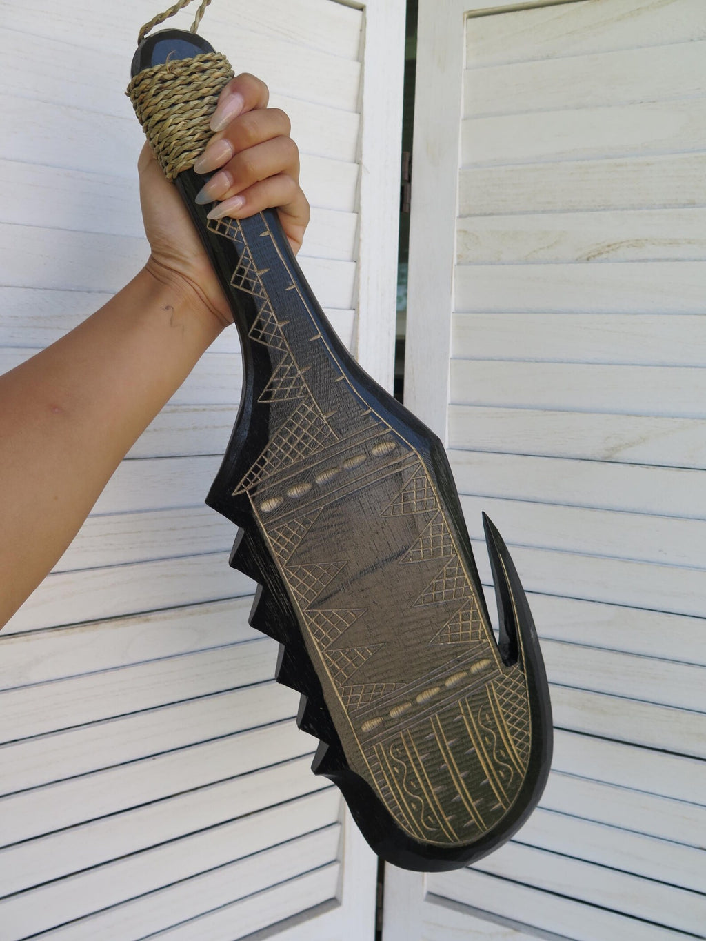 Polynesian Engraved Paddle