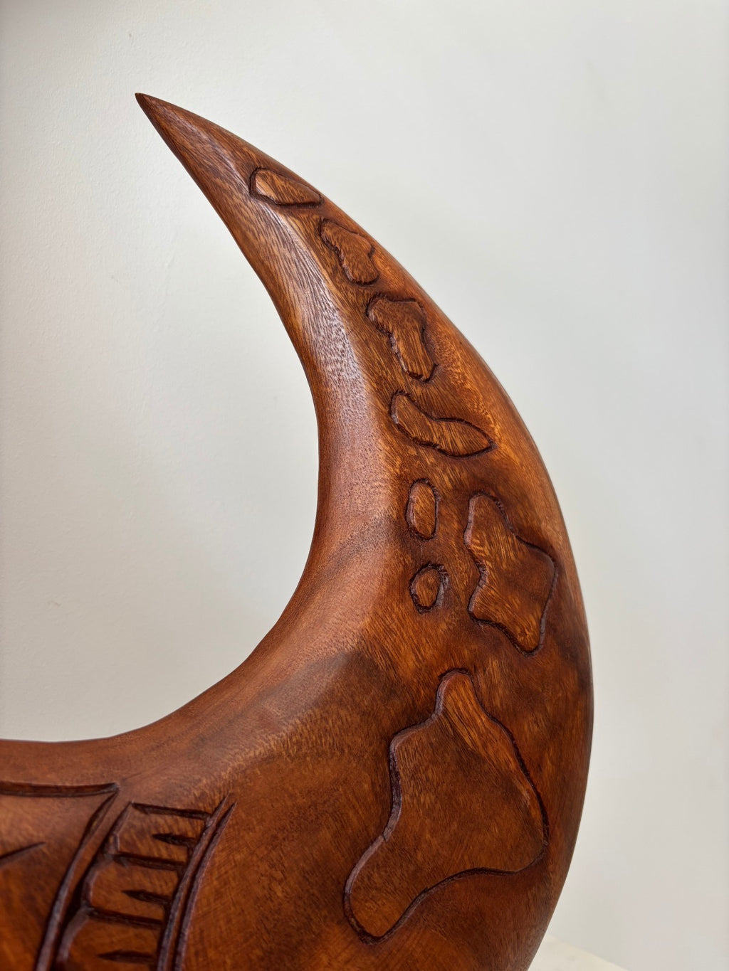 Islands Engraved Wood Premium Fish Hook - Brown