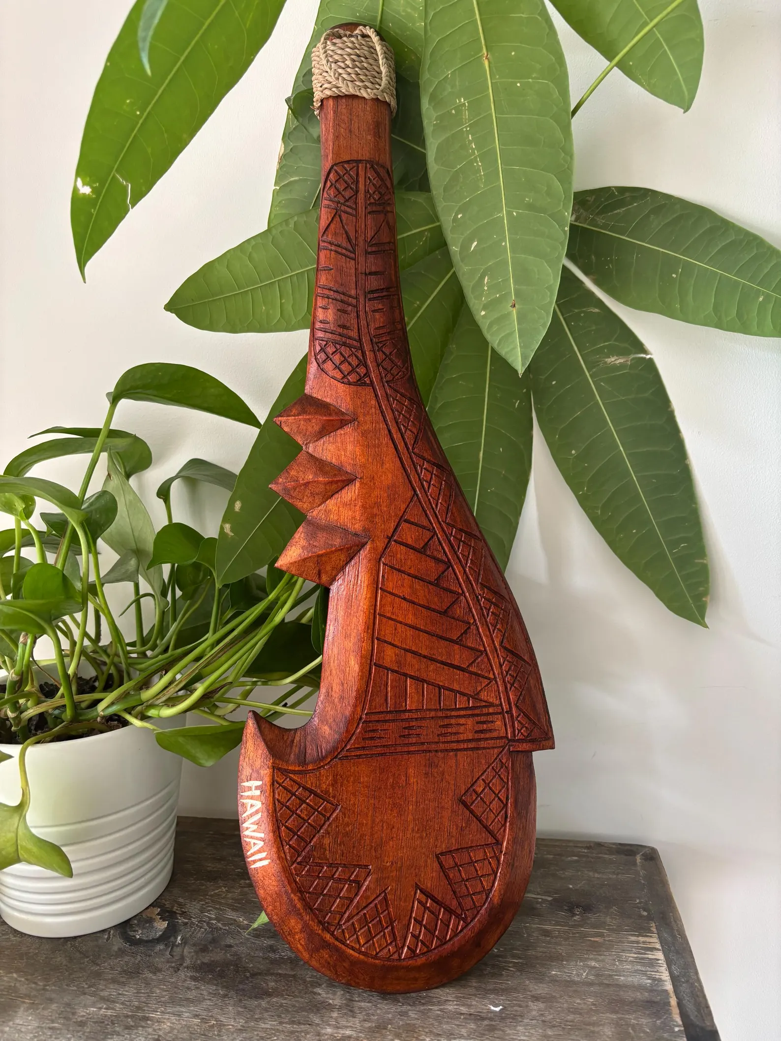 HAWAII Engraved Tribal Paddle