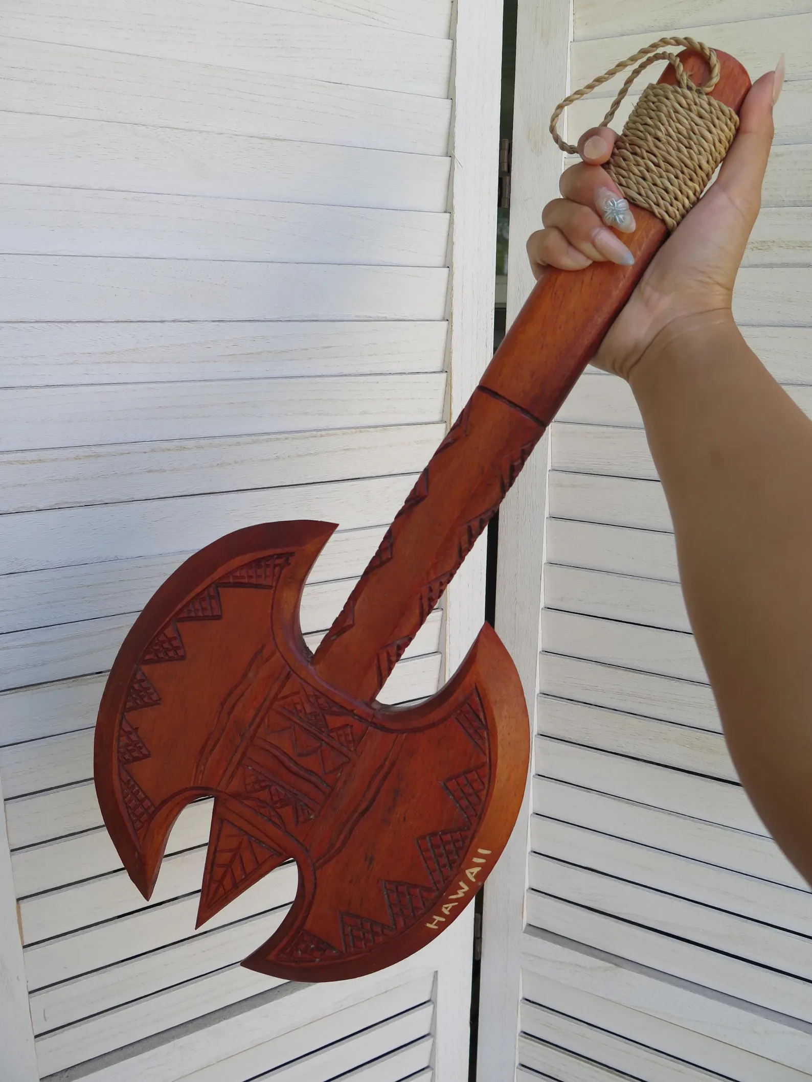 HAWAII Engraved Tribal Axe