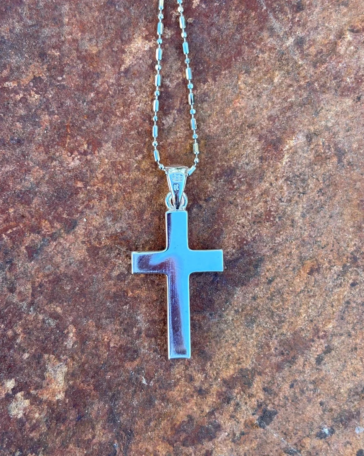 Scrolling Cross Pendant - Silver