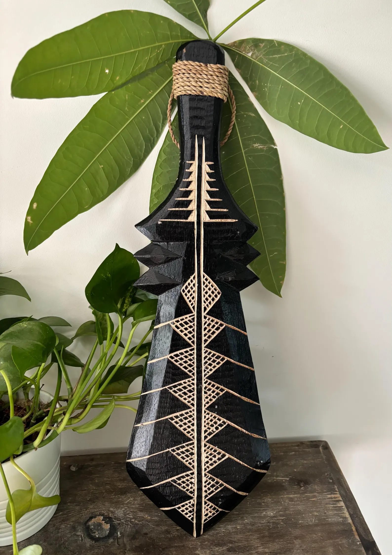 Polynesian Engraved War Weapon