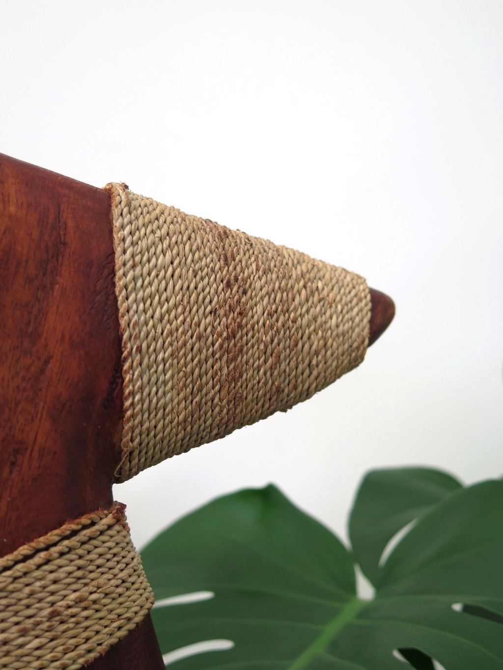 Genuine Handmade Wood Fish Hook Stand - Brown