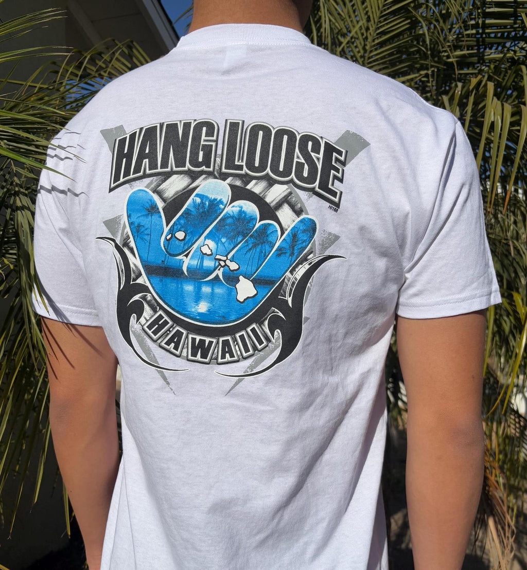 Hang Loose Island Graphic Tee - White