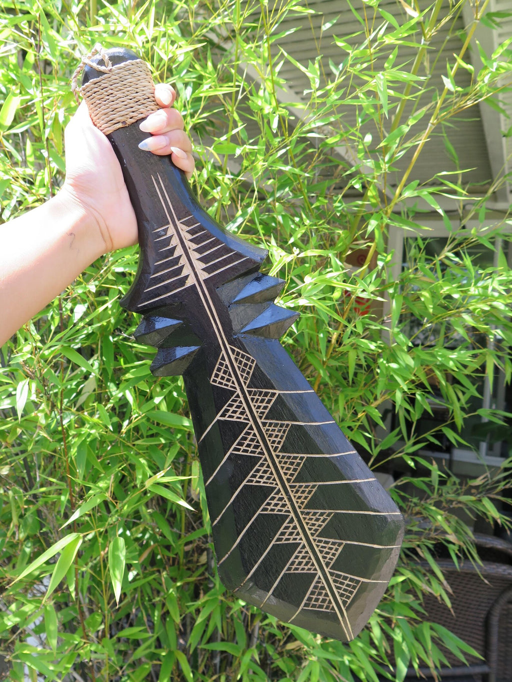 Polynesian Engraved War Weapon