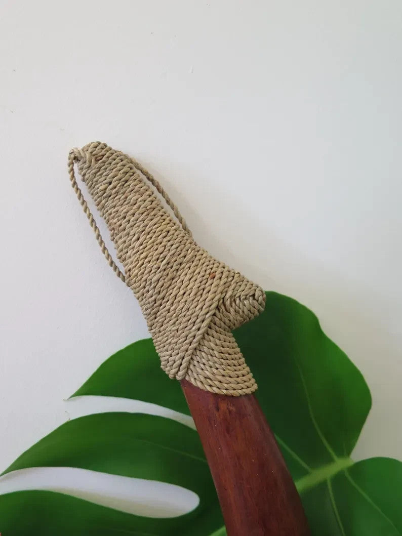 Handmade Wood Fish Hook - Brown