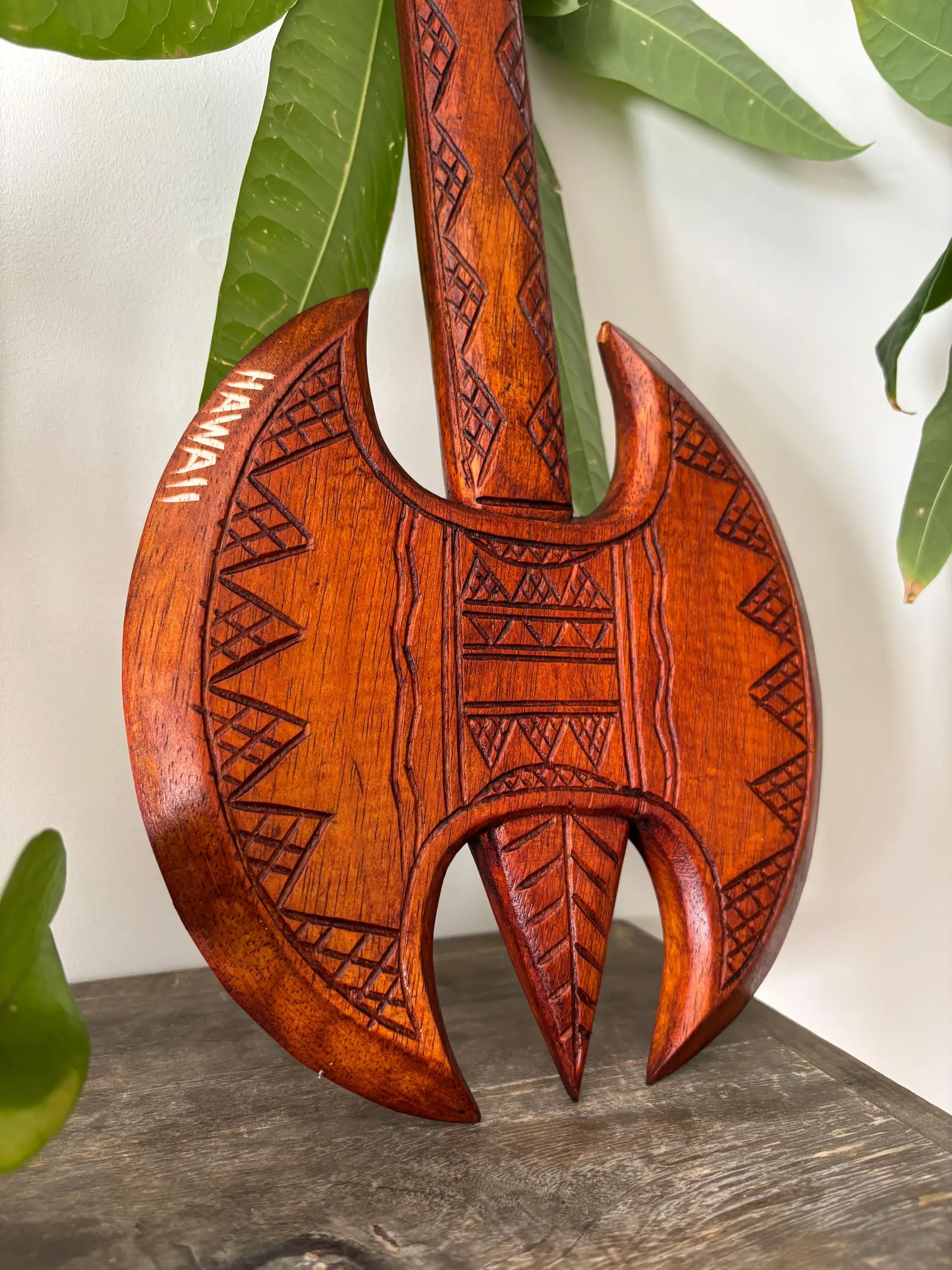 HAWAII Engraved Tribal Axe
