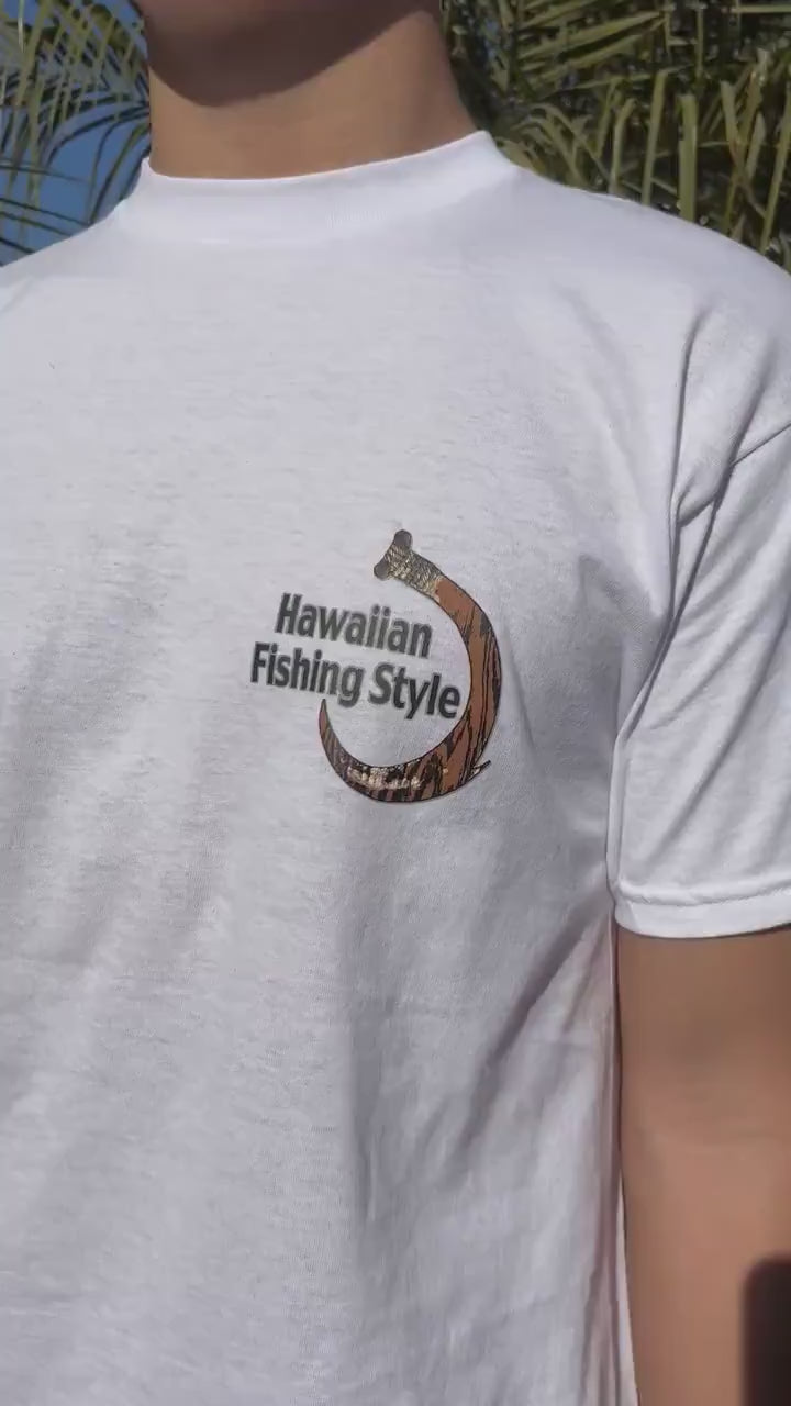Polynesian Fishhook Graphic Tee - White