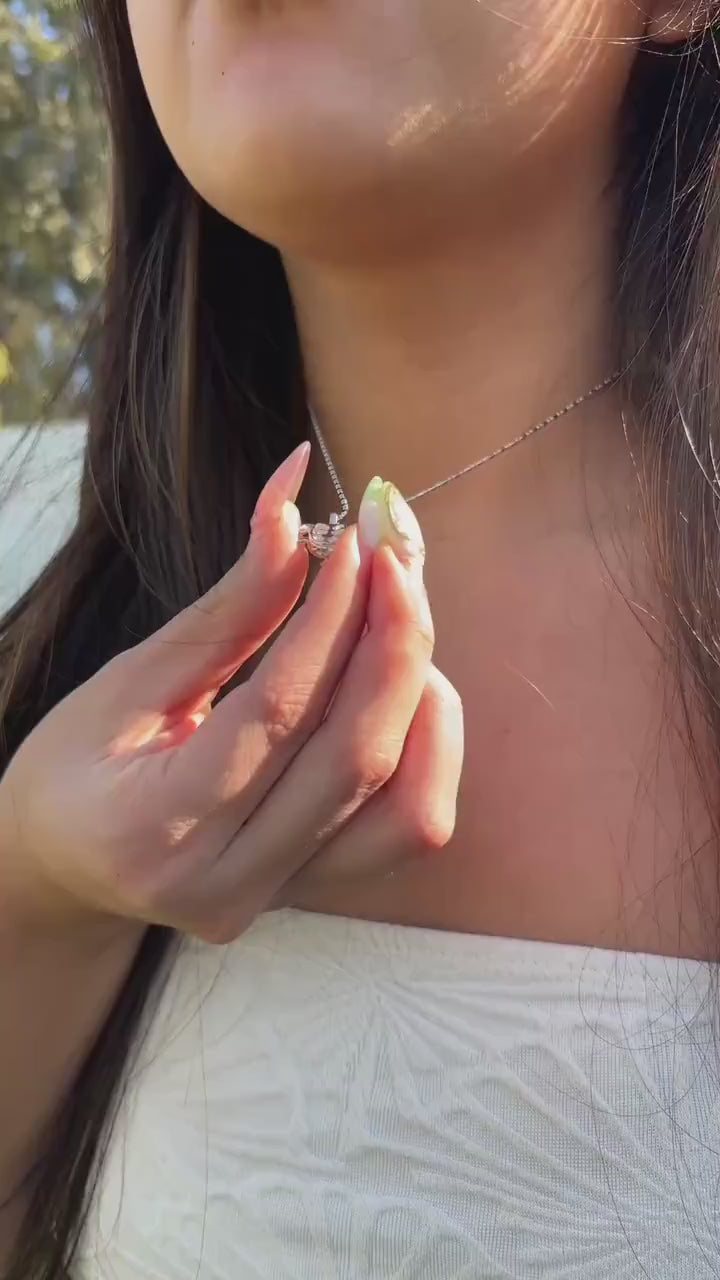 Honu Plumeria Pendant - Silver