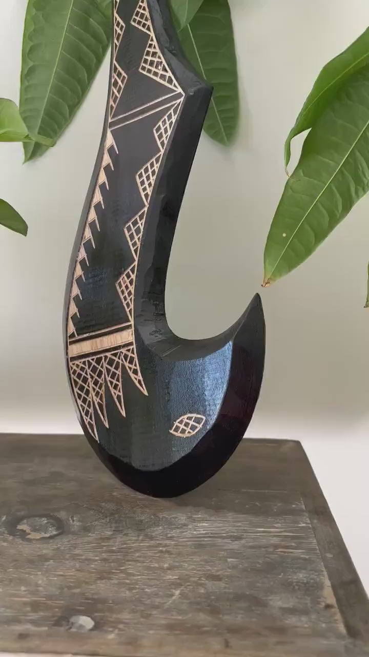 Hawaiian Engraved Tribal Hook