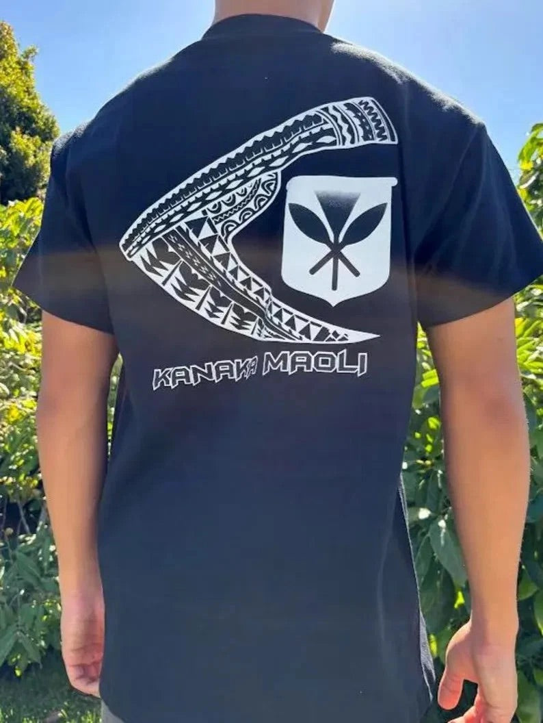 Kanaka Maoli Graphic Tee - Black & White