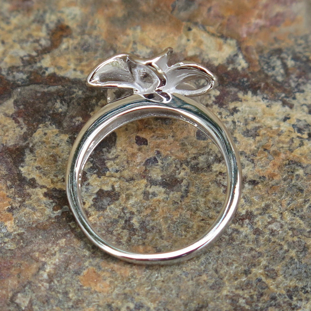 Plumeria Mini Statement Ring - Silver