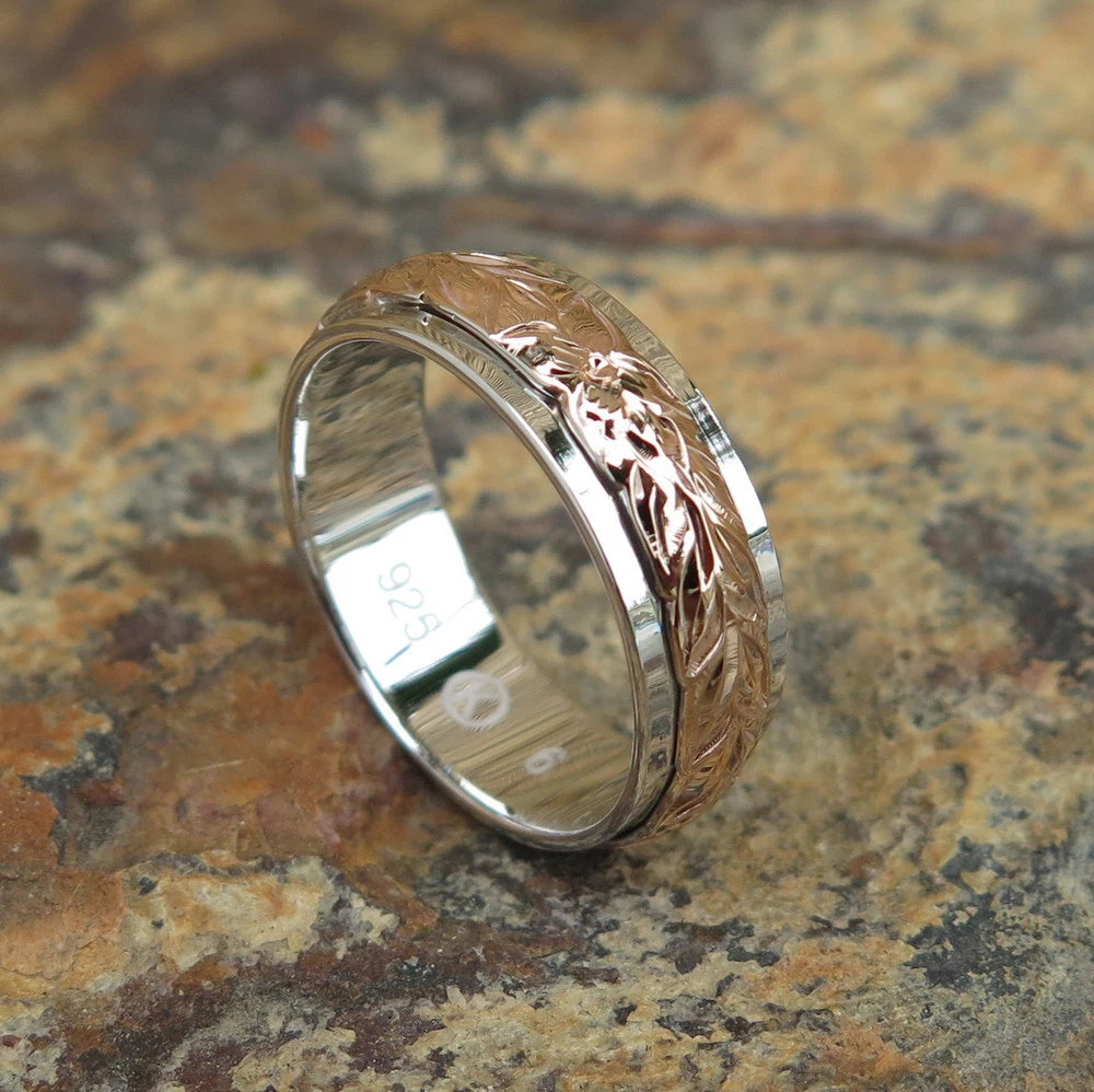 Maile Leaf Ring - Rose Gold