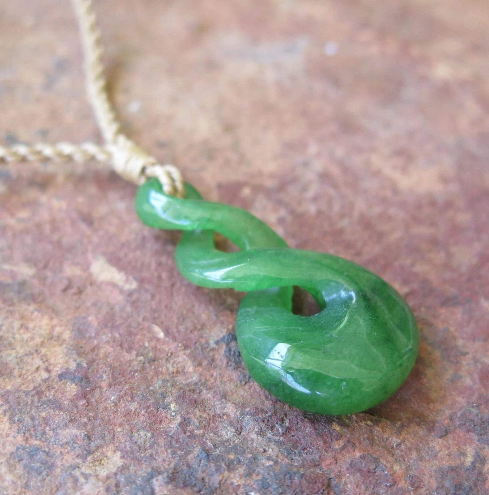 Eternity Twist Jade Pendant