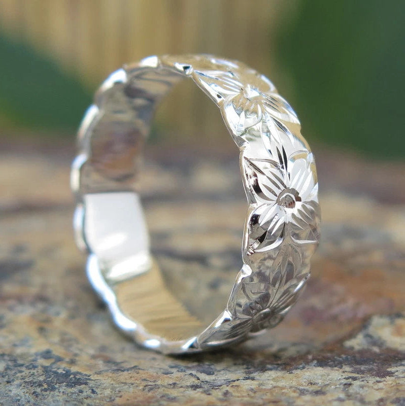 Plumeria Cutout Ring - Silver