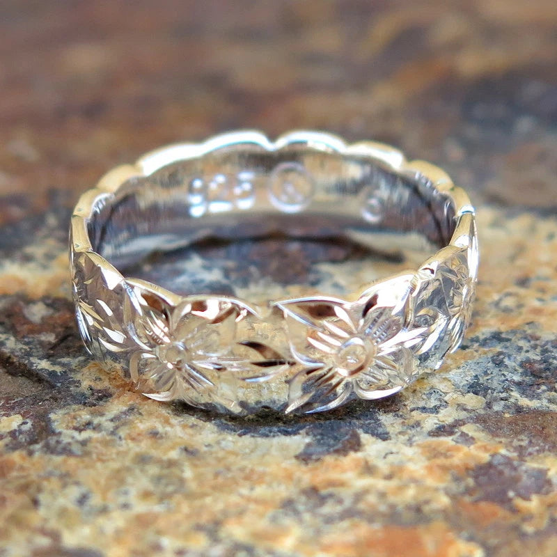 Plumeria Cutout Ring - Silver