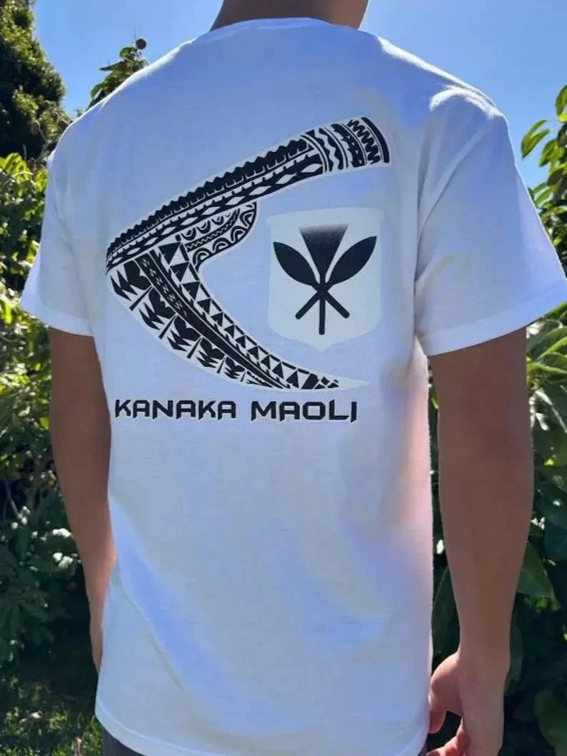 Kanaka Maoli Graphic Tee - Black & White