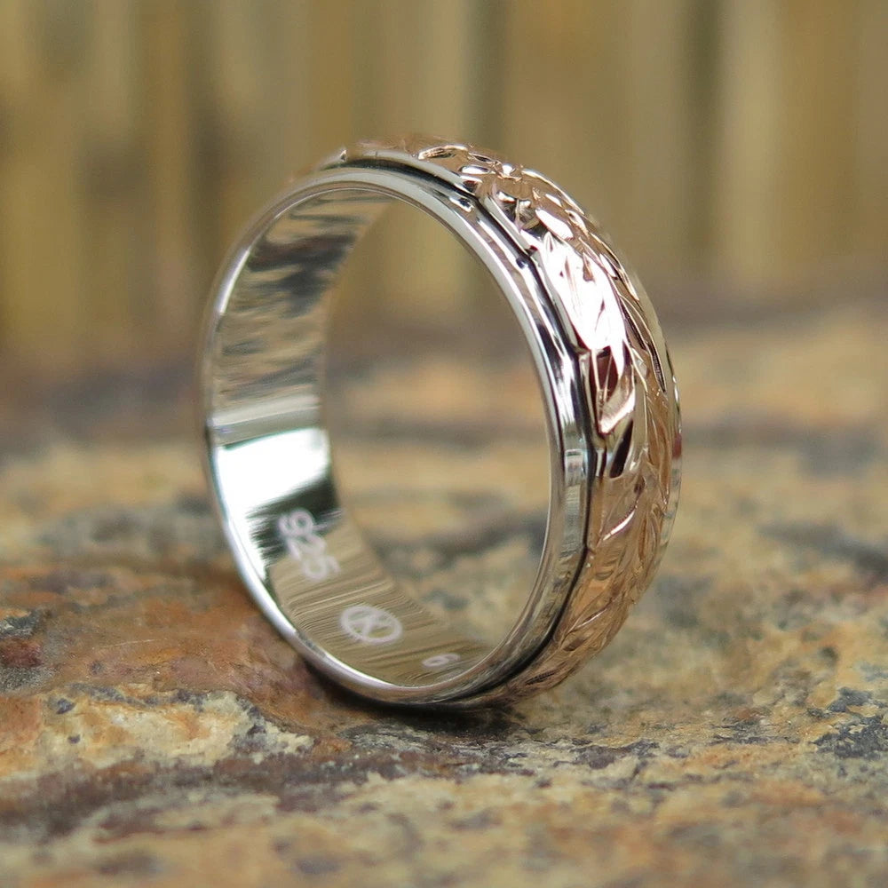 Maile Leaf Ring - Rose Gold