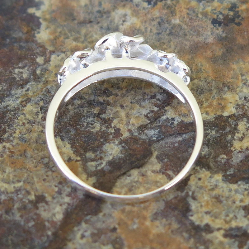 Plumeria Trio Ring - Silver