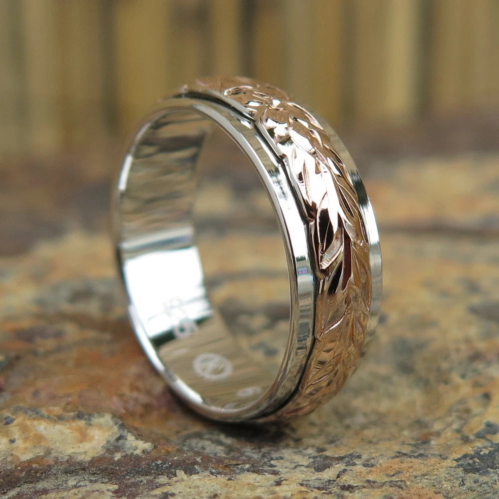 Maile Leaf Ring - Rose Gold