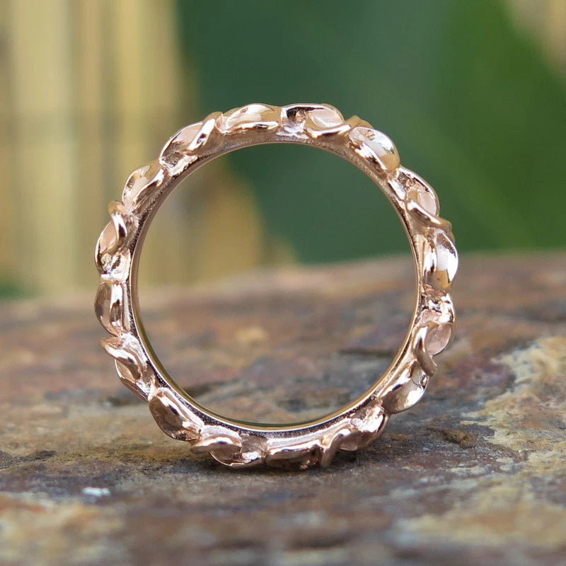 Plumeria Lei Ring - Rose Gold