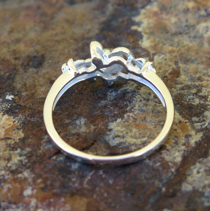 Honu Plumeria Ring - Silver