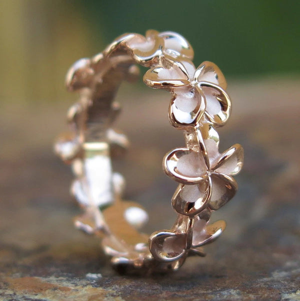Plumeria Lei Ring - Rose Gold